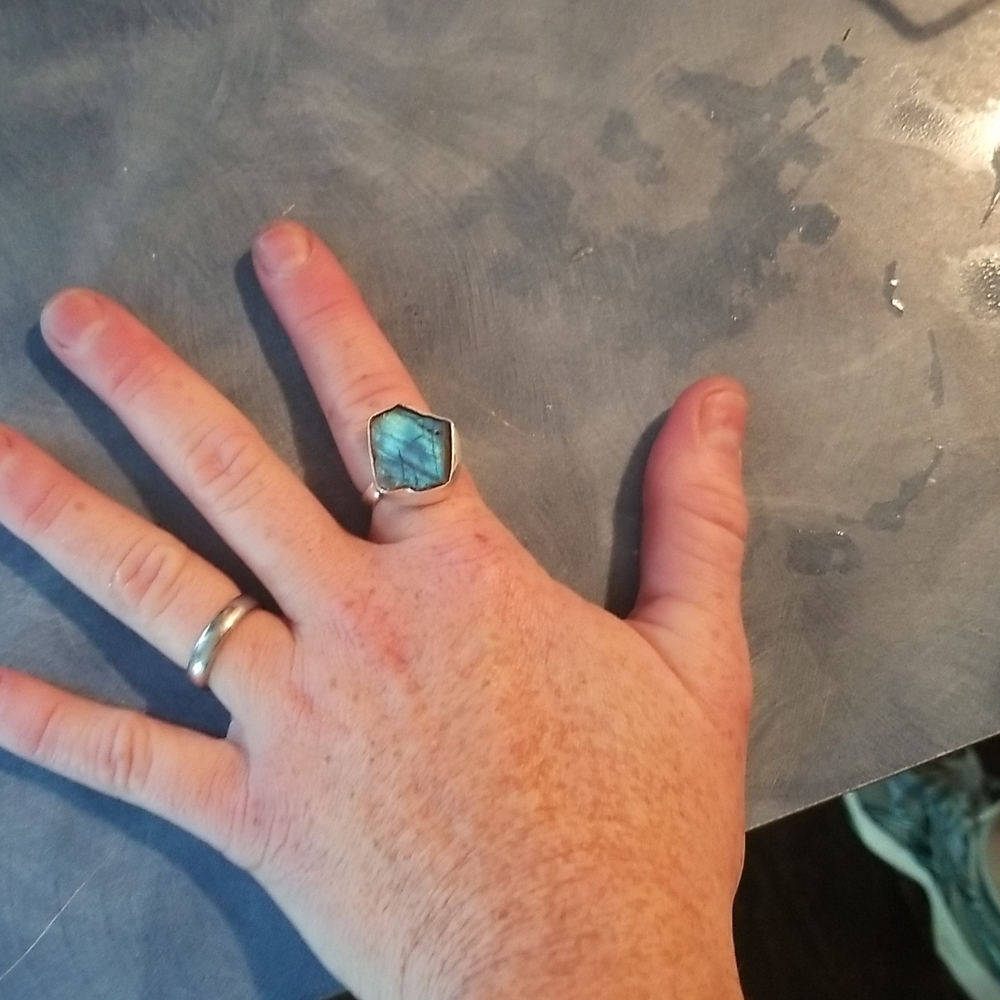 Labradorite ring 925 - Picture 7 of 8
